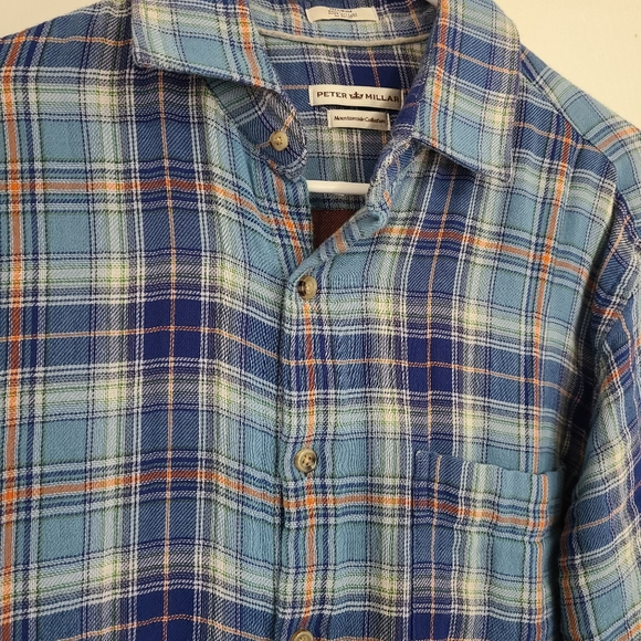 Peter Millar Men's Mounainside Collection Long Sleeve Button Down Flannel - Picture 5 of 14